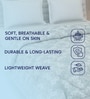 Green and White 100% COTTON Solid 150 GSM King Bed Comforter
