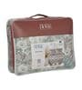 Green and White 100% COTTON Solid 150 GSM King Bed Comforter