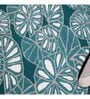 Green and White Engels Abstract Wool 3ft x 3ft Hand Tufted Carpet