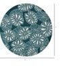 Green and White Engels Abstract Wool 3ft x 3ft Hand Tufted Carpet