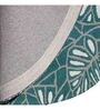 Green and White Engels Abstract Wool 3ft x 3ft Hand Tufted Carpet