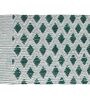 Green and White Siberia Geometric Cotton 4ft x 6ft Hand Woven Carpet