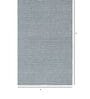 Blue and White Sochi Geometric Cotton 4ft x 6ft Hand Woven Carpet