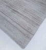 Green Solid Art Silk 5 ft x 7 ft Hand Woven Carpet