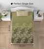Green Autumn Delight Single 186 TC Cotton With 1 Pillow Cover
