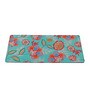 Green Background & Floral Printed Laptop & Keyboard Mat