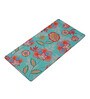 Green Background & Floral Printed Laptop & Keyboard Mat