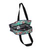 Green Background & Floral Printed Long Insulated Lunch Bag