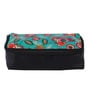 Green Background & Floral Printed Make Up Pouch