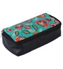 Green Background & Floral Printed Make Up Pouch
