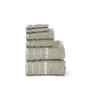 Green Bamboo Cotton Solid 650 GSM Bath Hand & Face Towel Set (6Pc)