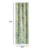 Green Floral Faux Silk 5 Ft Blackout Eyelet Window Curtain