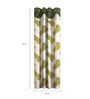 Green Floral Polyester 5 Ft Semisheer Eyelet Window Curtains (Set of 2)