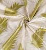 Green Floral Polyester 5 Ft Semisheer Eyelet Window Curtains (Set of 2)