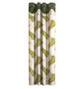 Green Floral Polyester 5 Ft Semisheer Eyelet Window Curtains (Set of 2)
