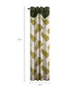 Green Floral Polyester 7 Ft Semisheer Eyelet Door Curtains (Set of 2)