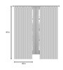 Green Faux Silk Blackout 5 Feet Eyelet Curtain (Set of 2)
