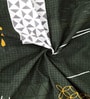 Green Blended Cotton Geometric 86x60 Inches Table linen