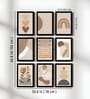 Abstract Boho Wall Art Framed Set of 9