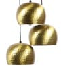 Green Brass 3 Light Cluster Hanging Lamp