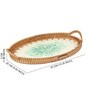Green Cane Oval Serving Tray (Small)