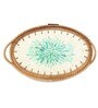 Green Cane Oval Serving Tray (Small)