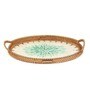 Green Cane Oval Serving Tray (Small)