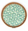 Green Cane Round Serving Tray (Small)