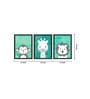 Cartoon Green Canvas (Pack of 3) Kids Wall Art