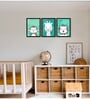 Cartoon Green Canvas (Pack of 3) Kids Wall Art