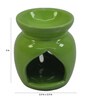 Green Ceramic & Wax Aroma Candle Diffuser Oil