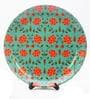 Green Ceramic Babur Inspired Green Decorative Plate Showpiece
