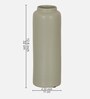 Green Ceramic Cylindrical Vases Set of 1
