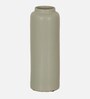 Green Ceramic Cylindrical Vases Set of 1