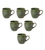 150 ML Green Ceramic Cups Set of 6
