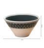 Merca 560ml White & Green Ceramic (Set of 2) Dinner Bowl