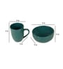 Green Ceramic Mug & Bowl Combo Set of 6