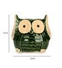 Green Ceramic Owl Shape Flower Pot