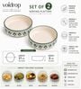 Green Ceramic Serving Bowl Set of 2 (600 ML)