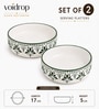 Green Ceramic Serving Bowl Set of 2 (600 ML)