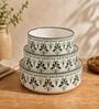Green Ceramic Serving Bowl Set of 3 (500 ML, 600 ML & 800 ML)