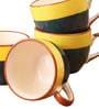 150 ML Green Ceramic Cups Set of 4