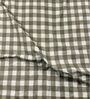 Green Checkerd 260 TC Polycotton Double Flat Bedsheet with 2 Frill Pillow Covers