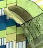 Green Checkered 144 TC Microfiber Double Sized Bedsheet With 2 Pillow Covers