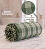 Green Checkered Cotton 210 GSM Bath Towel Green Checkered Cotton 210 GSM Bath Towel
