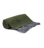 Green Chenille Plain Solid Pattern 60 X 50 Inch Throw