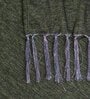 Green Chenille Plain Solid Pattern 60 X 50 Inch Throw