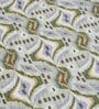 Green Contemporary Ikat Pattern 210 TC 100% Cotton Superking Bedsheet with 2 Pillow Covers