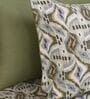 Green Contemporary Ikat Pattern 210 TC 100% Cotton Superking Bedsheet with 2 Pillow Covers