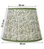 Calming Floral 40cm Straight Empire Cotton  Lampshade (Green)